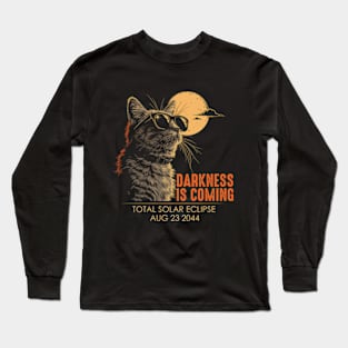 Darkness Is Coming Total Solar Eclipse Aug 23 2044 Long Sleeve T-Shirt